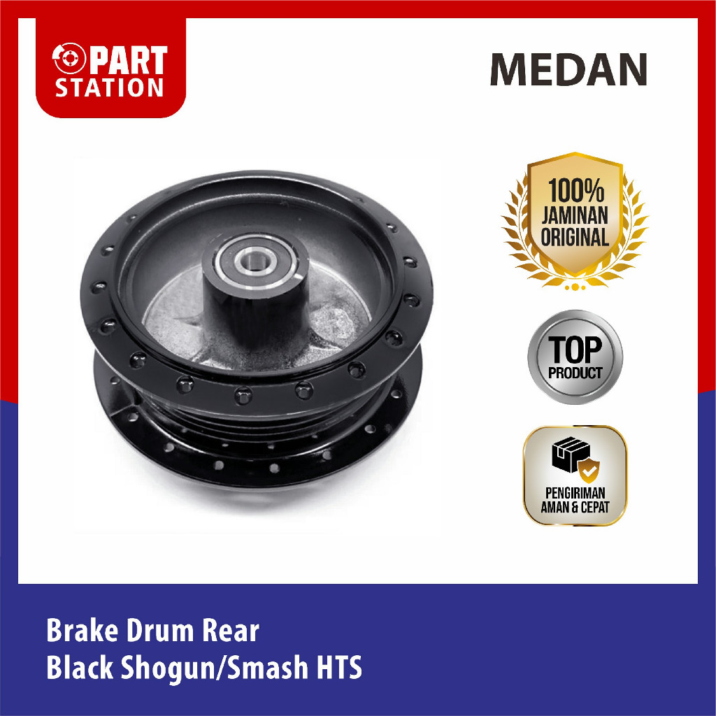 Jual BRAKE DRUM REAR BLACK SHOGUN/SMASH HTS (TROMOL BEALAKANG) | Shopee ...