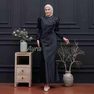 Vina Dress Spesial Warna Burgundy / Dress Kondangan Bridesmaind Dres Wanita Model Duyung, Satin Premium Payet Elegan