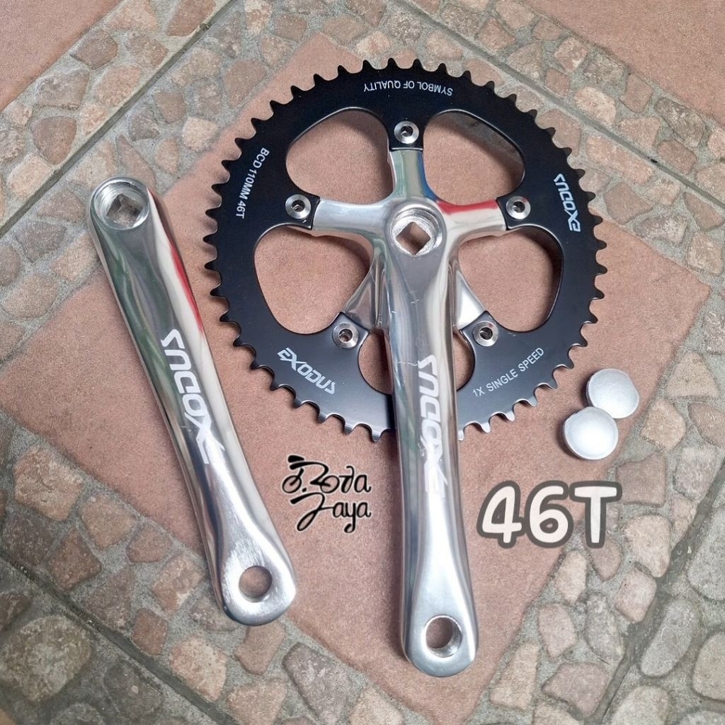 Jual 46T GIR CRANK SINGLE SPEED EXODUS 46T 170mm ARM SILVER | Shopee ...