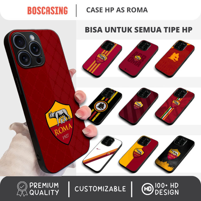 Jual [PREMIUM] Casing Case HP Custom Gambar AS Roma Club Bola All Type ...