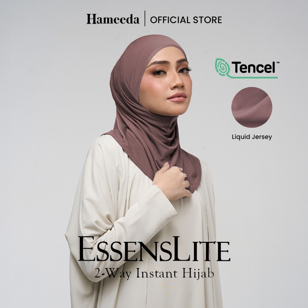 Jual Hameeda - ESSENSLITE 2-Way Instant Hijab Jersey & Tencel | Sporty ...