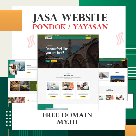 Jasa pembuatan website, untuk Pondok Yayasan siap online dengan menggunakan wordpress
