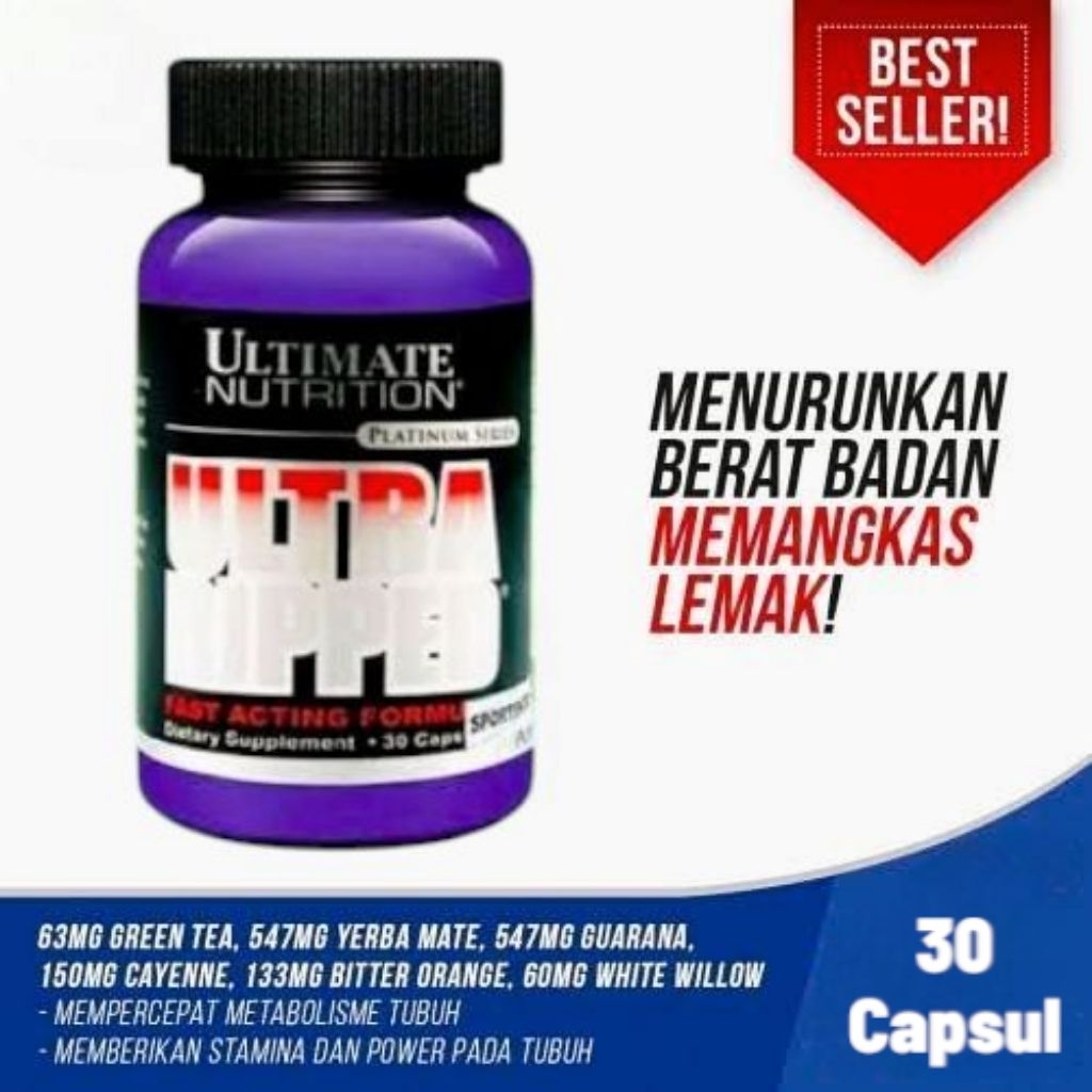 Jual Ultimate Nutrition Ultra Ripped isi 30 capsule Terbaik Membakar ...