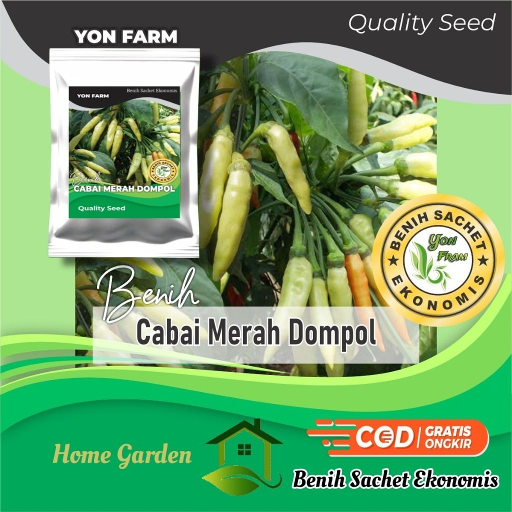 Jual Benih Cabai Merah Dompol Kemasan Sachet Ekonomis Yon Farm | Shopee ...