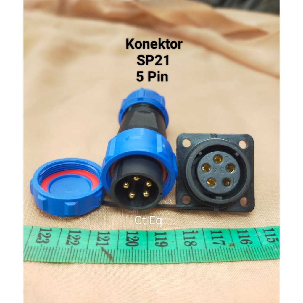 Jual Konektor SP21 5 Pin Plug n Socket IP68 Panel Mount Connector ...