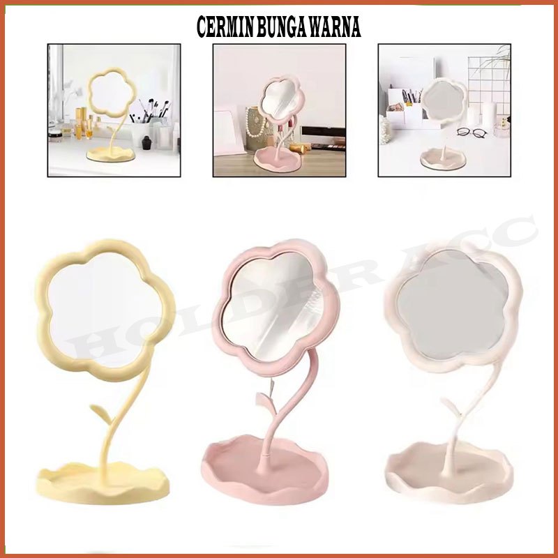 Jual HA Cermin Stand Mirorr Flower Kaca Meja Rias Cermin Bunga Standing ...