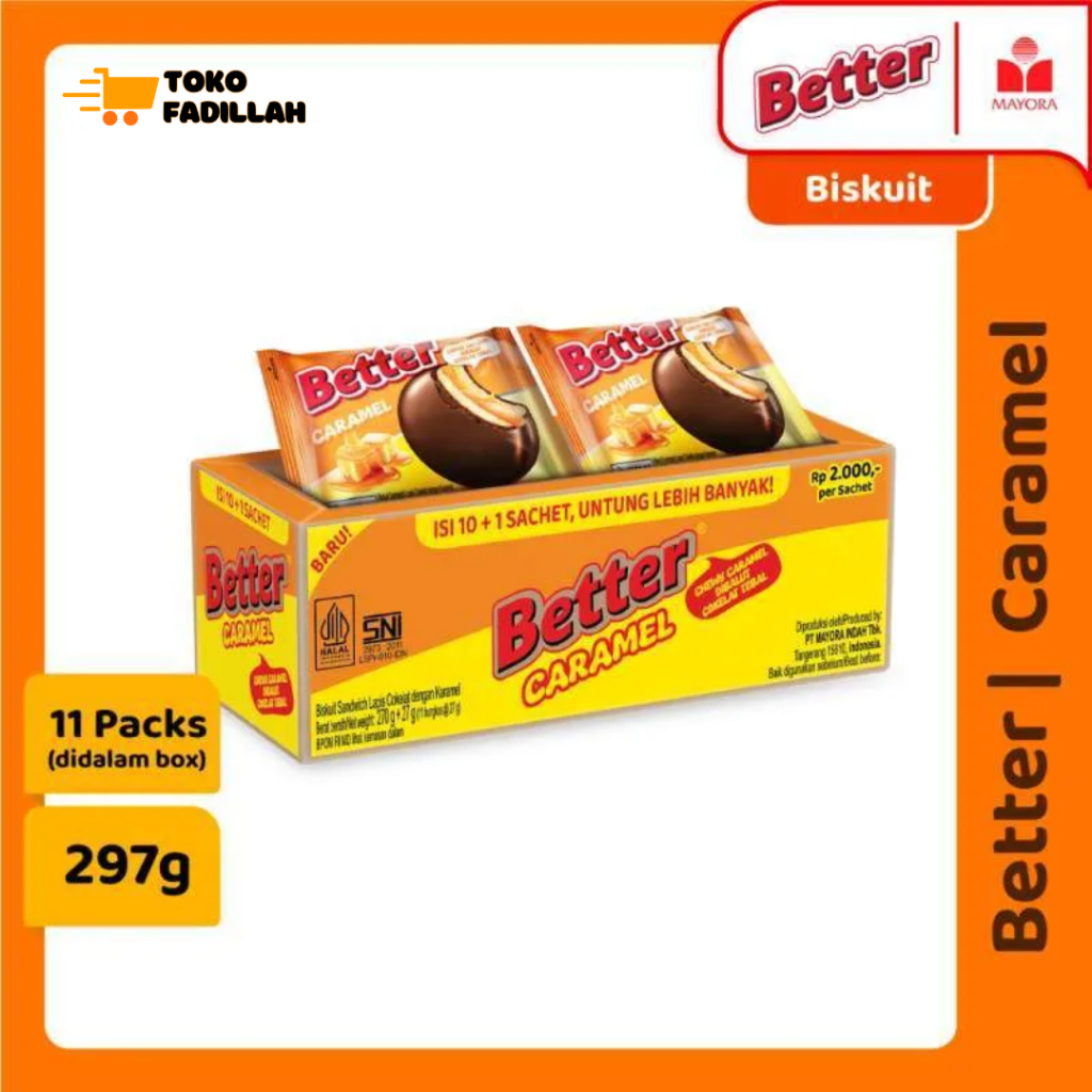 Jual [NEW] Better Sandwich Caramel Box isi 11 Sachet | Shopee Indonesia
