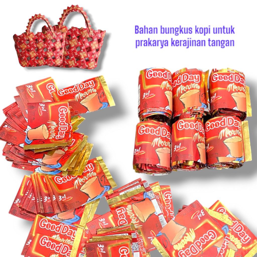 1 PCS BUNGKUS KOPI Good day moccacino  BERSIH UNTUK KERAJINAN TANGAN/ PRAKARYA