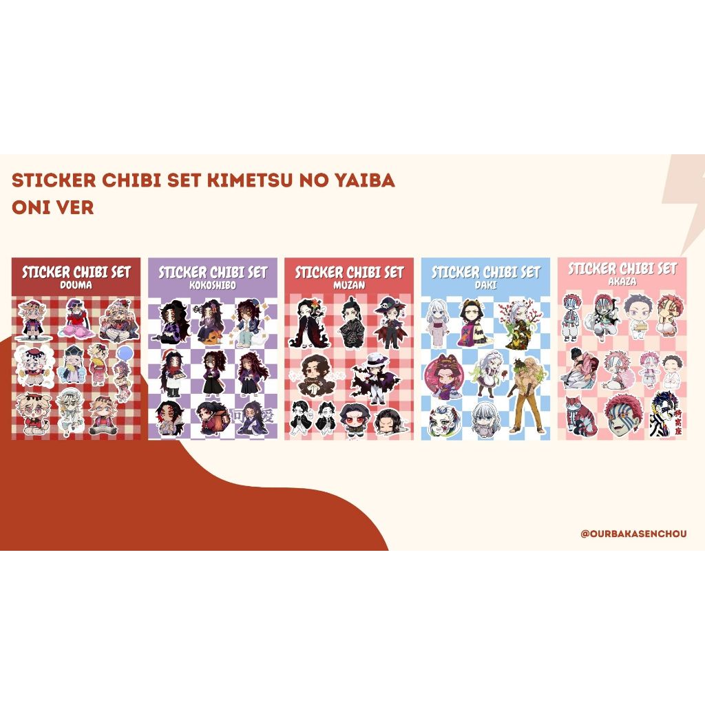 Jual STICKER CHIBI SET KIMETSU NO YAIBA / STICKER GLOSSY DEMON SLAYER ...