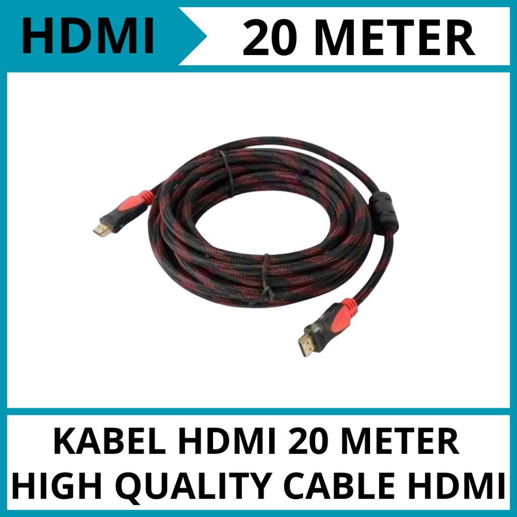 Jual KABEL HDMI TO HDMI SERAT JARING 20 METER HIGH QUALITY | Shopee ...