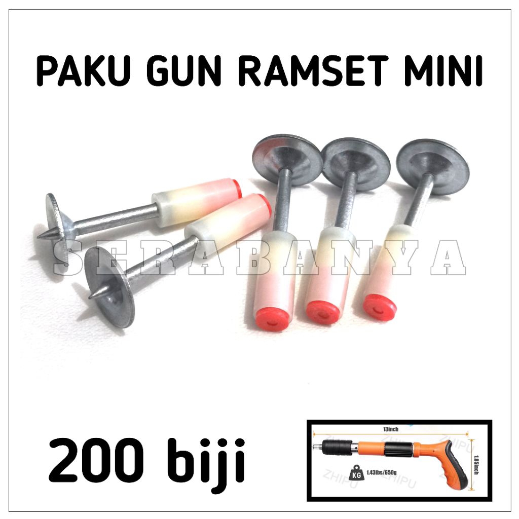 Jual PAKU RAMSET RRT 200PCS | MATA GUN RAMSET T500 (MINI) | BISA UNTUK ...