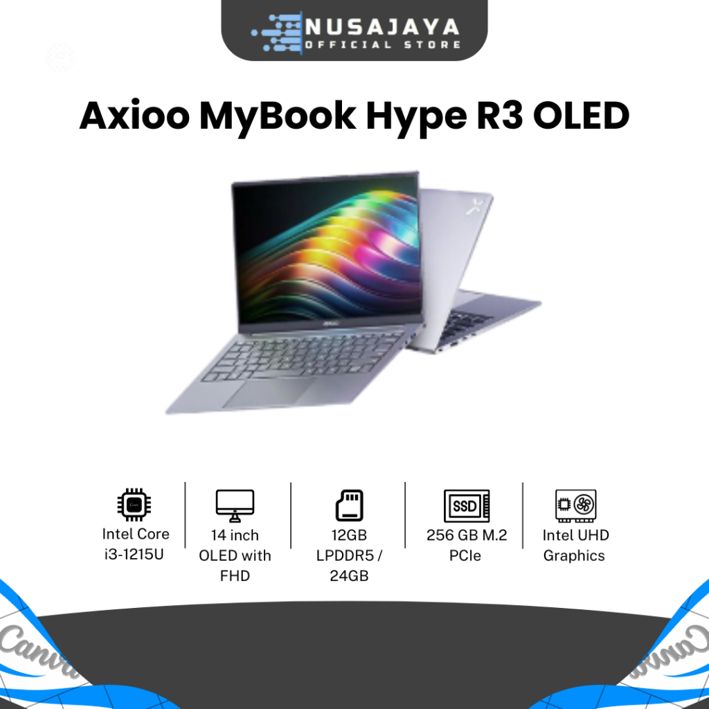 Jual Axioo Hype R3 OLED i3 RAM 24GB 256GB SSD 14