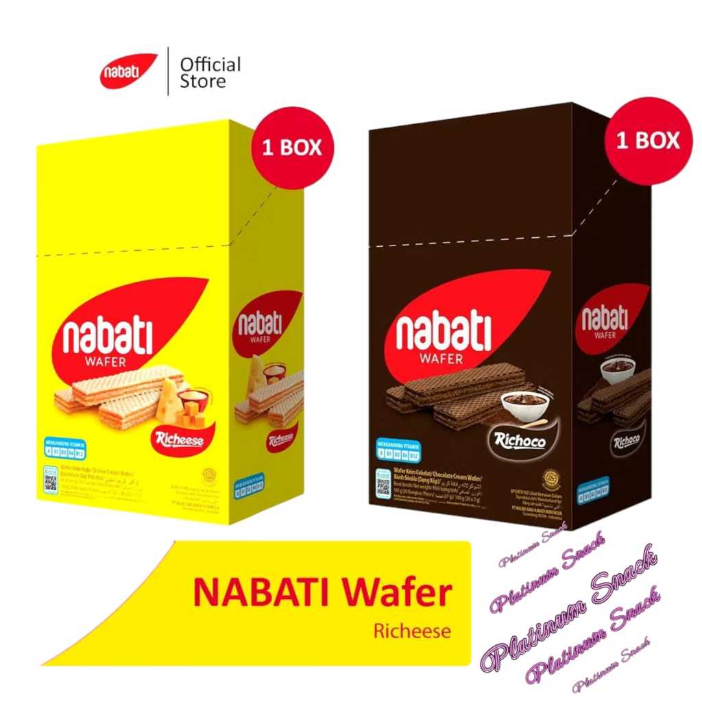 Jual Wafer Richeese Nabati Cheese BOX | Richoco Chocolate Wafer 24 Pcs ...
