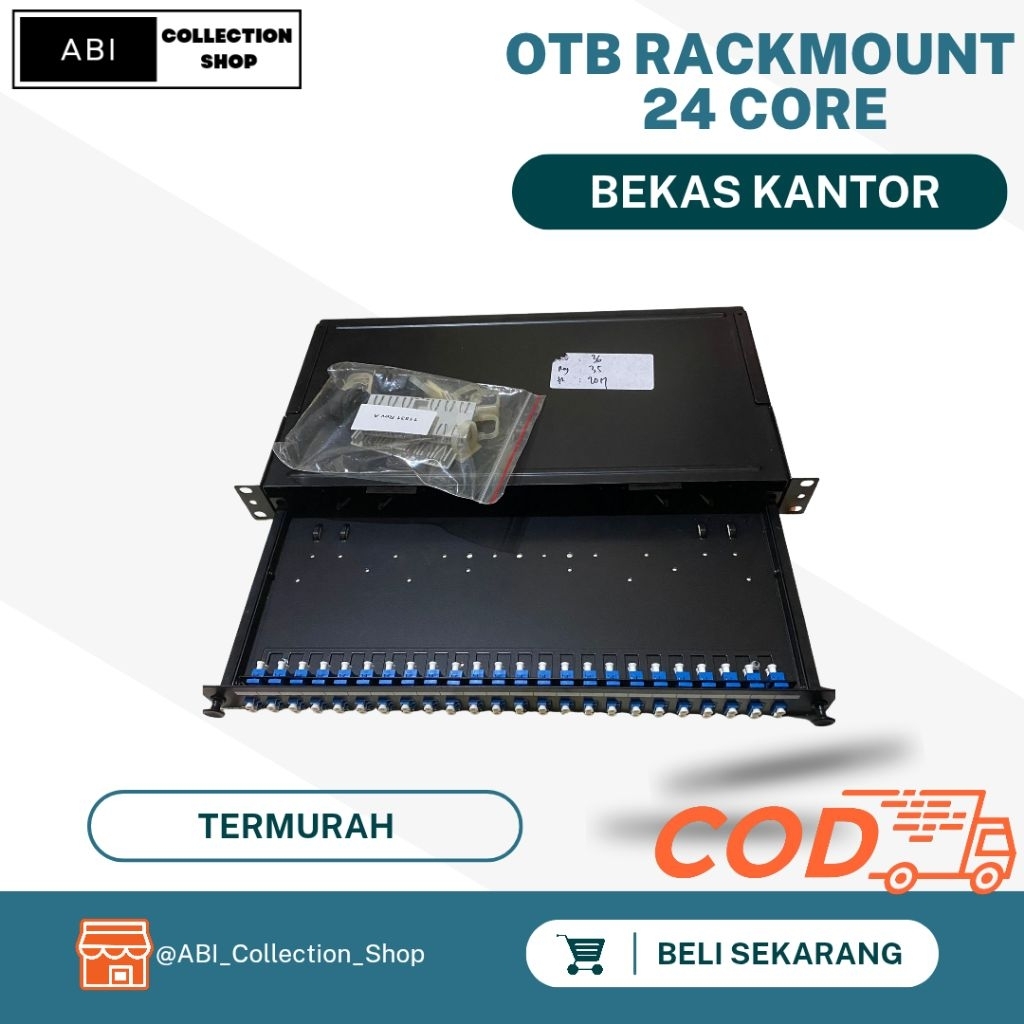 Jual OTB Rackmount 24 Core Rackmount FO 24 port w/ 24 LC Adapter SM ...