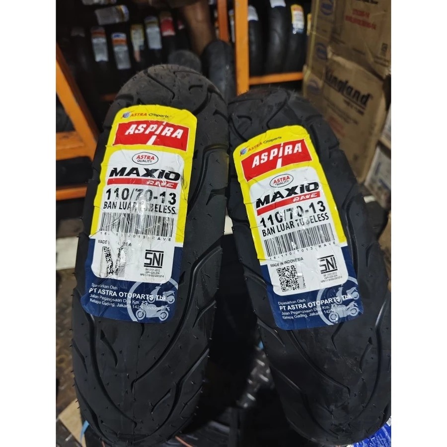 Jual BAN LUAR TUBELES ASPIRA MAXIO RAVE 110/70-13 BAN DEPAN MOTOR N-MAX ...
