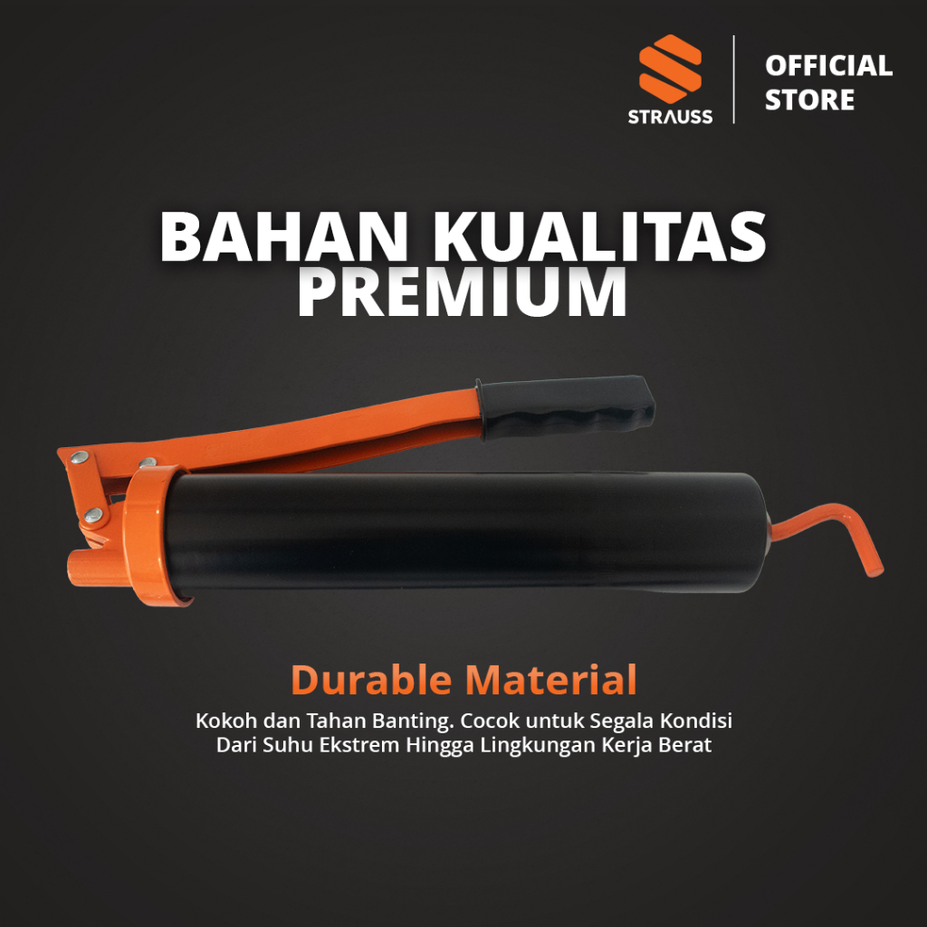 Jual STRAUSS Grease Gun 500cc – Pompa Gemuk Tangan/ Hand Lever Grease ...