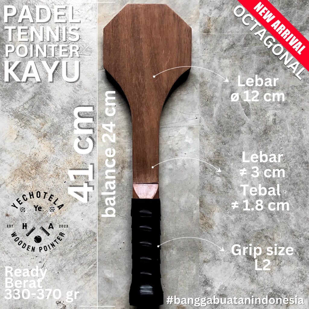 Jual PADEL pointer OCTAGON head 12cm - Raket padel latihan sweetspot ...