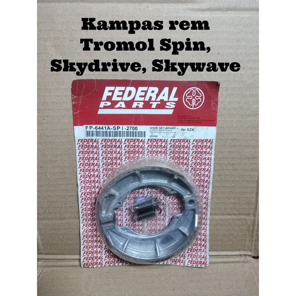 Jual Kampas rem tromol Spin Skydrive Skywave Original Federal | Shopee ...