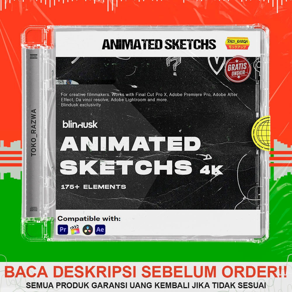 Blindusk - ANIMATED SKETCHS - Premiere Pro - After Effects - Final Cut Pro X - Davinci Resolve - 300825