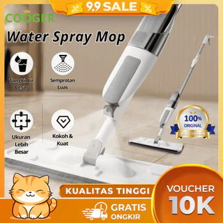 COOGER Alat Pel Lantai New White Spray Mop Automatic Water Tank Alat Pel Semprot Dengan Tangki Isi Air Otomatis