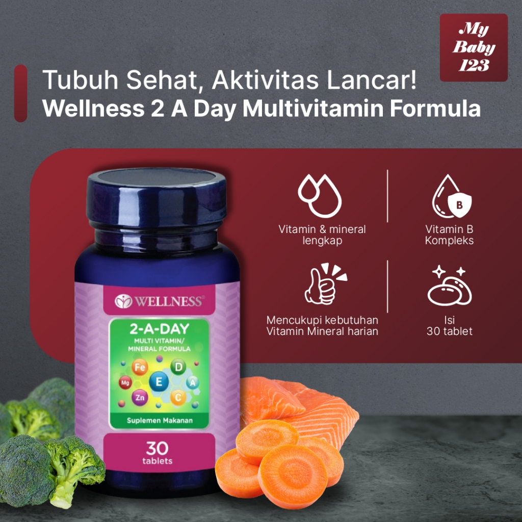 Jual Wellness 2 A Day Multivitamin 30 Tablet Suplemen Daya Tahan Tubuh ...