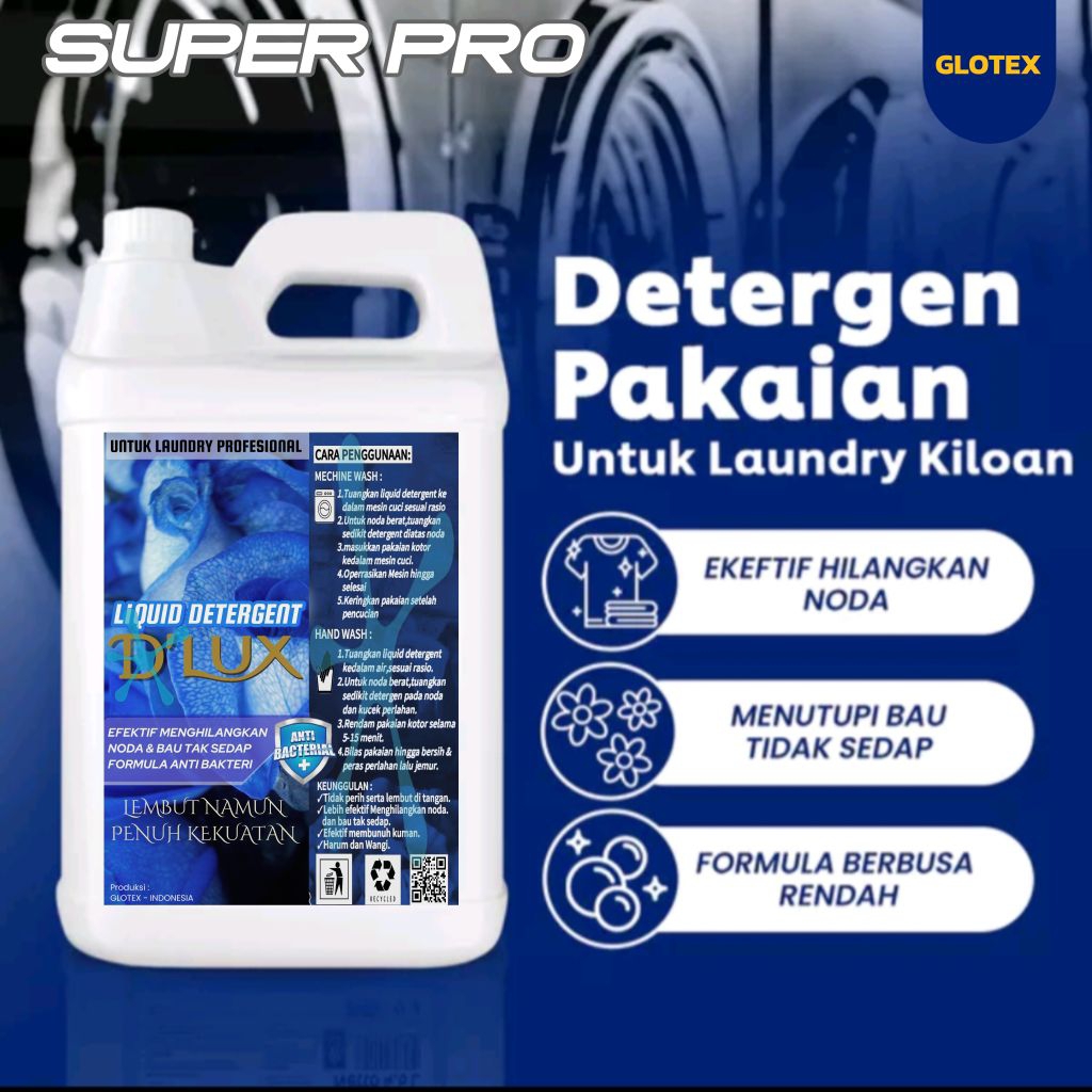 Jual D'LUX Rinsou Super Pro Liquid Detergent/Deterjen Matic Cair/Sabun ...