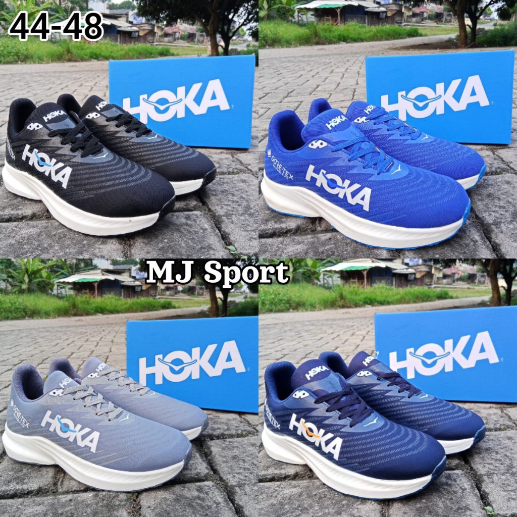 Jual Sepatu Running JUMBO Hoka Gore-Tex - Sepatu Olahraga Lari Pria
