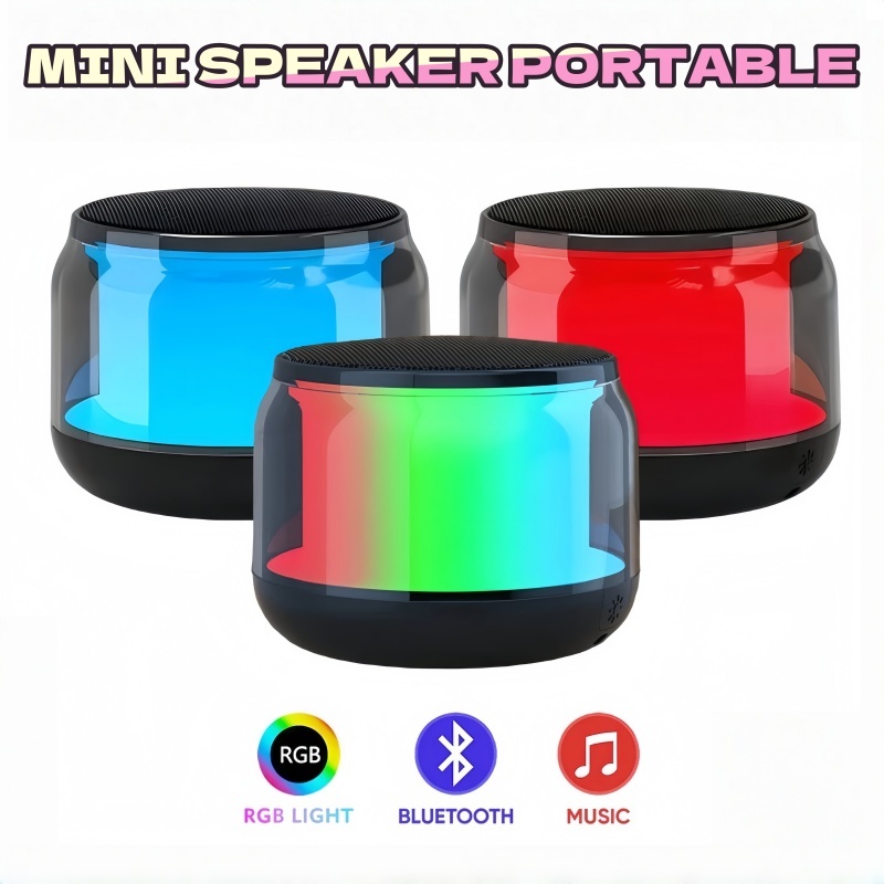 Jual Speaker Bluetooth Portable Rainbow Lights LED RGB HiFi Wireless ...