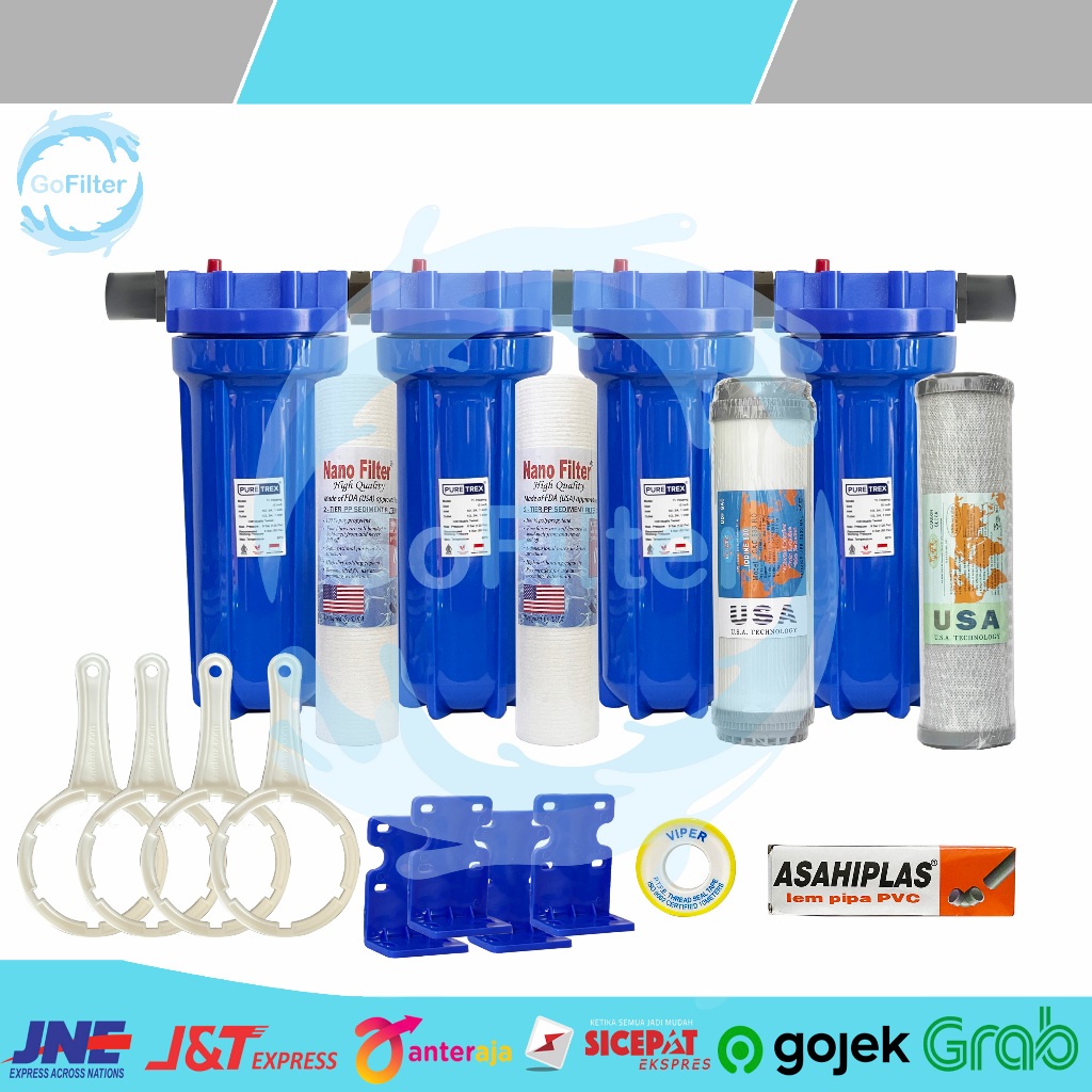 Jual PAKET FILTER AIR 4 TAHAP FILTERISASI / PAM SUMUR TOREN KERUH KOTOR ...