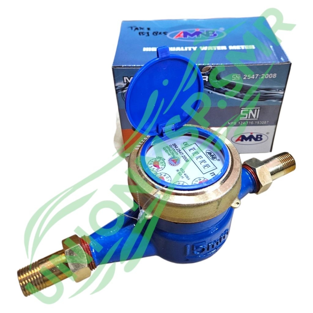 Jual AMNB Meteran Air 1/2 Inch Warna Biru | Water Meter 5 Digit | Meter ...