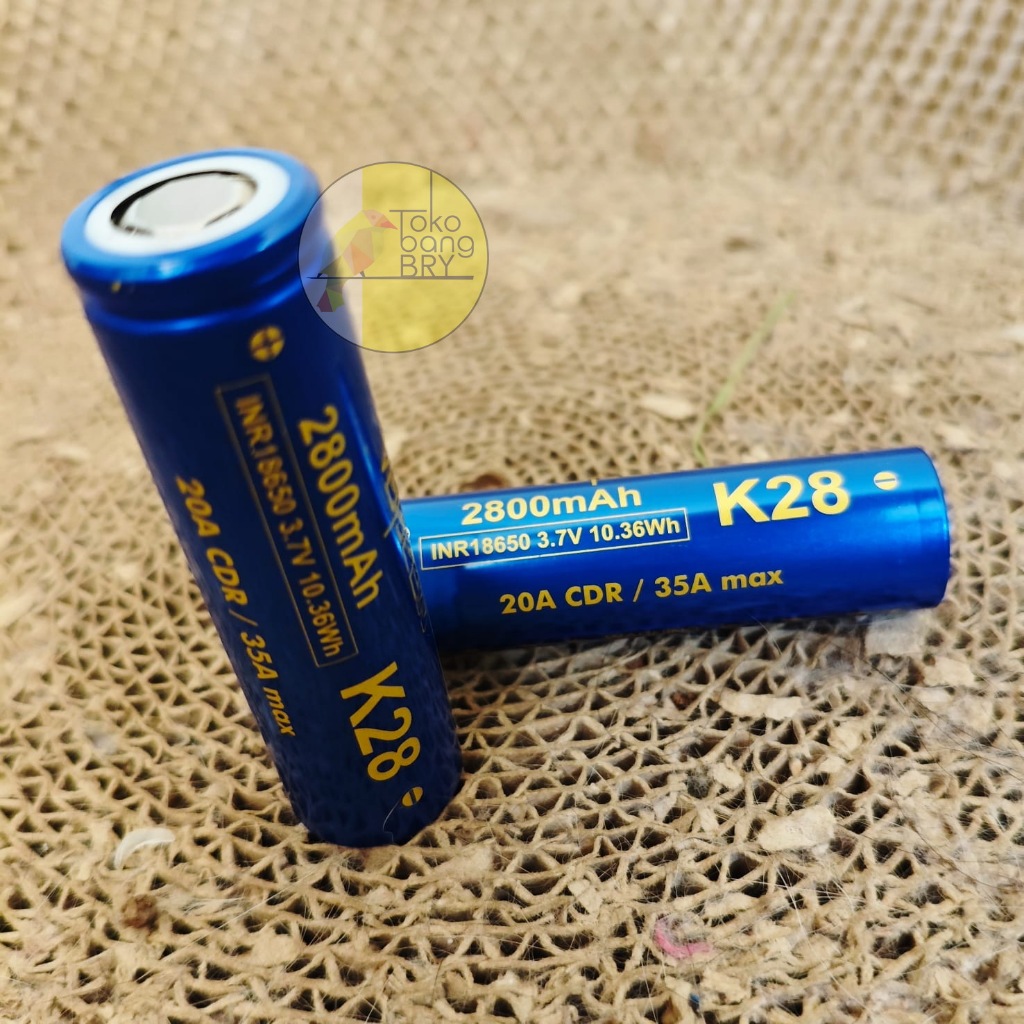 Jual Original Batre VC K28 2800mAh 18650 3.7V 20A CDR 35A Max - Battery ...