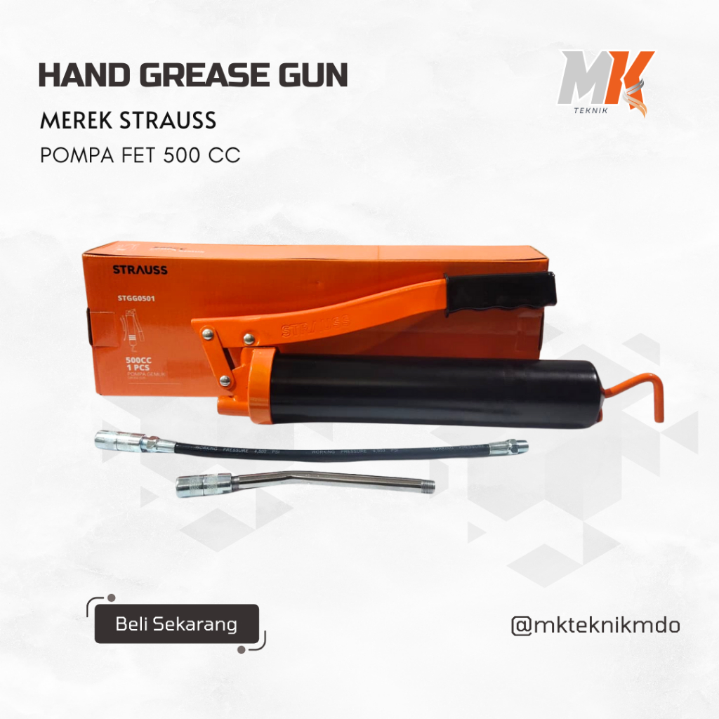 Jual STRAUSS POMPA GEMUK 500 CC POMPA FET HAND GREASE GUN 500 CC ...