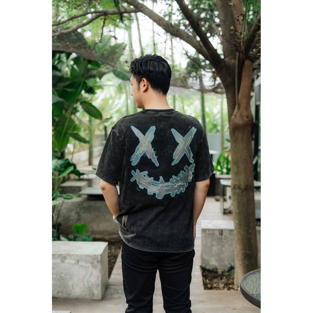 Jual RIC Ricky Is Clown Green Light And Shadow Embroidery Tee Washed ...