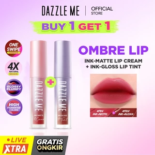 [BUY 1GET 1] DAZZLE ME Ink-Credible Matte Bundle Ink Matte Lip Cream & Ink Gloss Lip Tint with Comfy Matte and Glossy Finish High Pigmented LongLasting