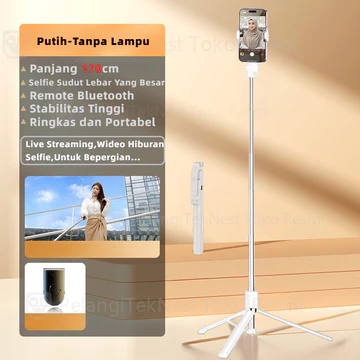 【Ready 】170cm 4in1 Tongsis Tripod Handphone Bluetooth Dengan Lampu LED Multifungsi Holder HP