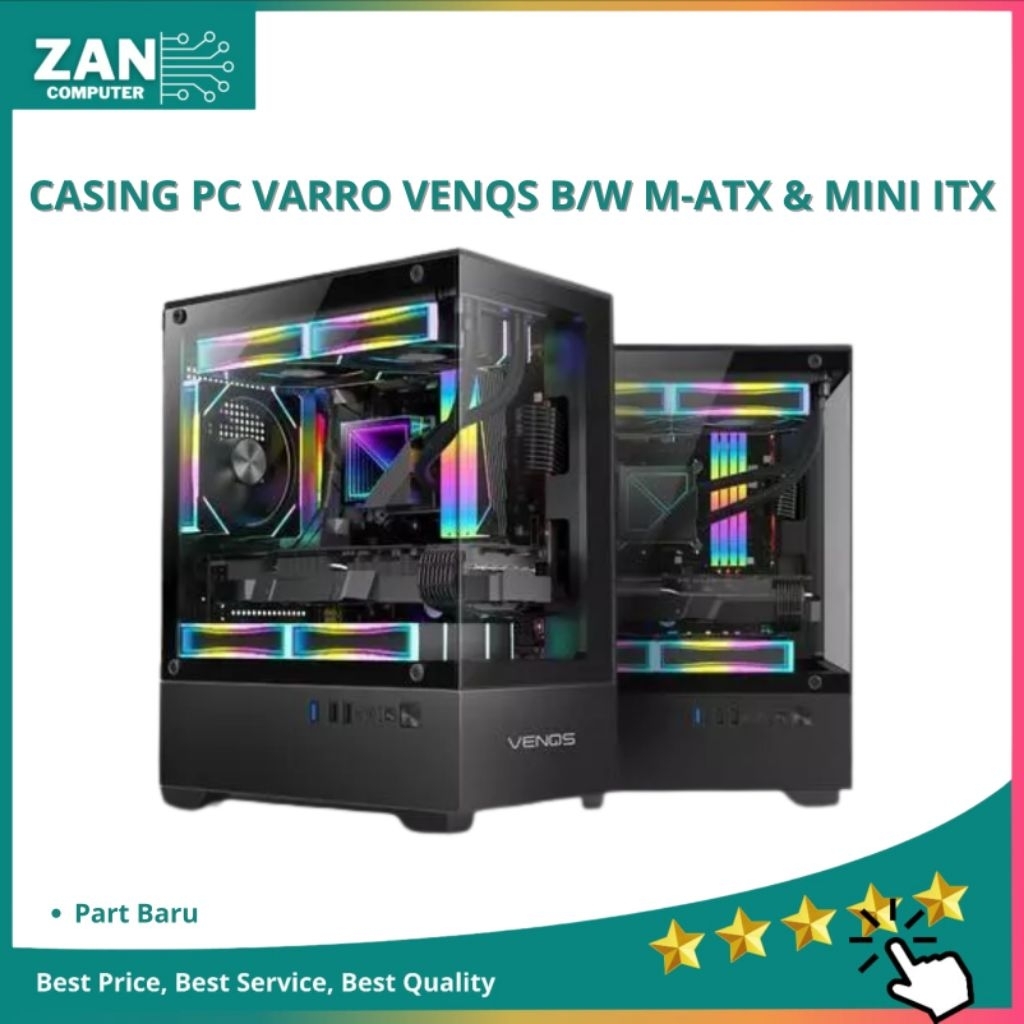 Jual Casing Varro Prime Vanqs White / Black Tempered Glass 3 Fan ...