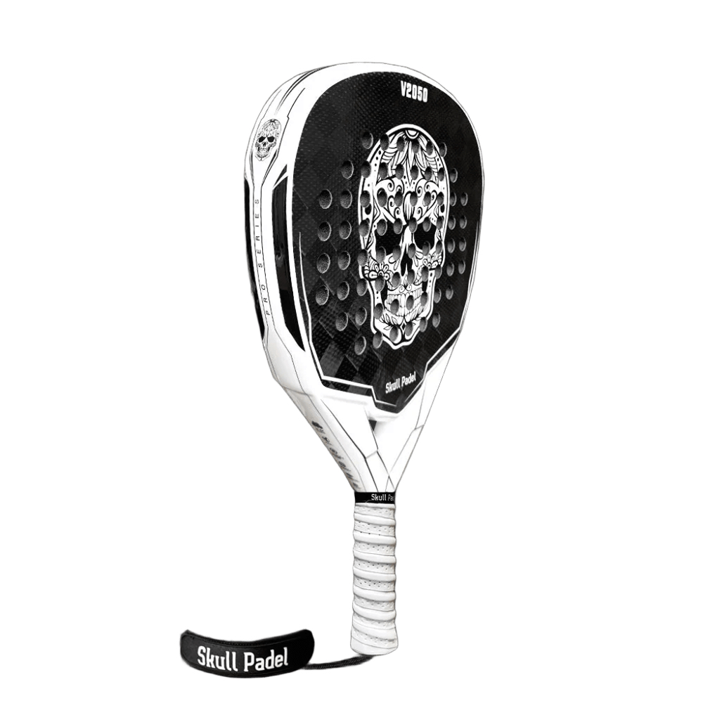 Jual Padel Racket SKULL PADEL V2050 24K Carbon White Black | Raket ...