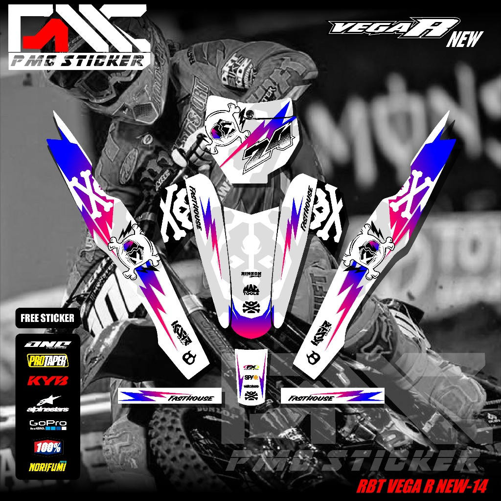 Jual (COD)Sticker Variasi RBT/GTX VEGA R NEW-Stiker Decal Striping ...
