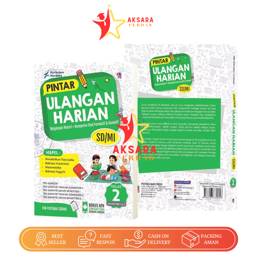 Jual Buku Ulangan Harian SD Kelas 2 Kurikulum Merdeka Plus Kunci ...