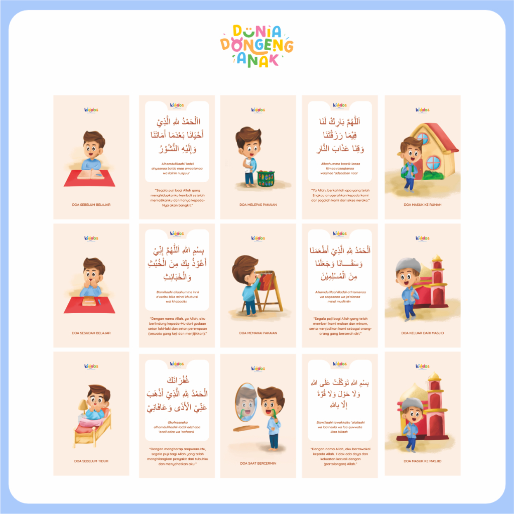 Jual Flashcard Doa Sehari-Hari Untuk Anak Usia 3+ Tahun - Isi 48 Kartu ...