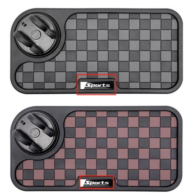 Tatakan Dashboard Mobil Sporty Anti Slip dengan Tempat HP & Penyimpanan Kunci