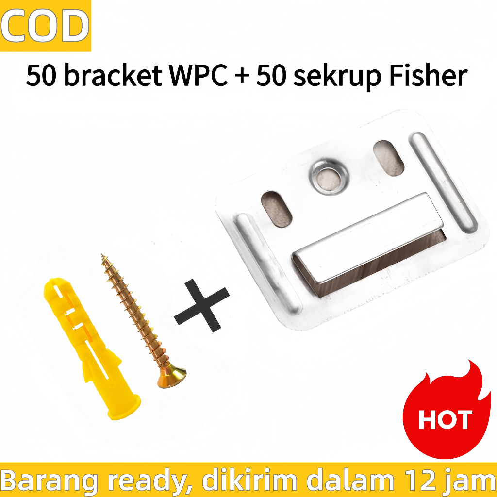 Jual Clip WPC/Klip Panel WPC/Klip Cepat Pasang Invisible/sekrup+clip ...