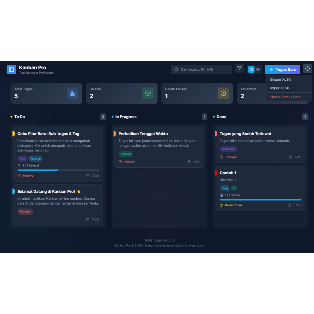 Jual Aplikasi Kanban Pro Task Manager Digital - Source Code Manajemen ...