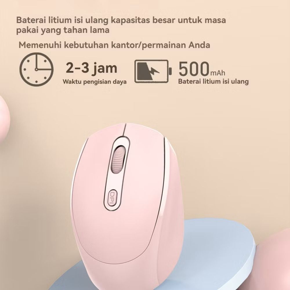 Jual Wireless 2in1 Mouse 2.4gHz Bluetooth USB V5.4 Silent Click ...