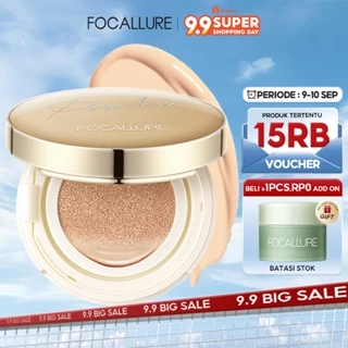 FOCALLURE Poreless BB Cushion Foundation Full Coverage #GoldenAge