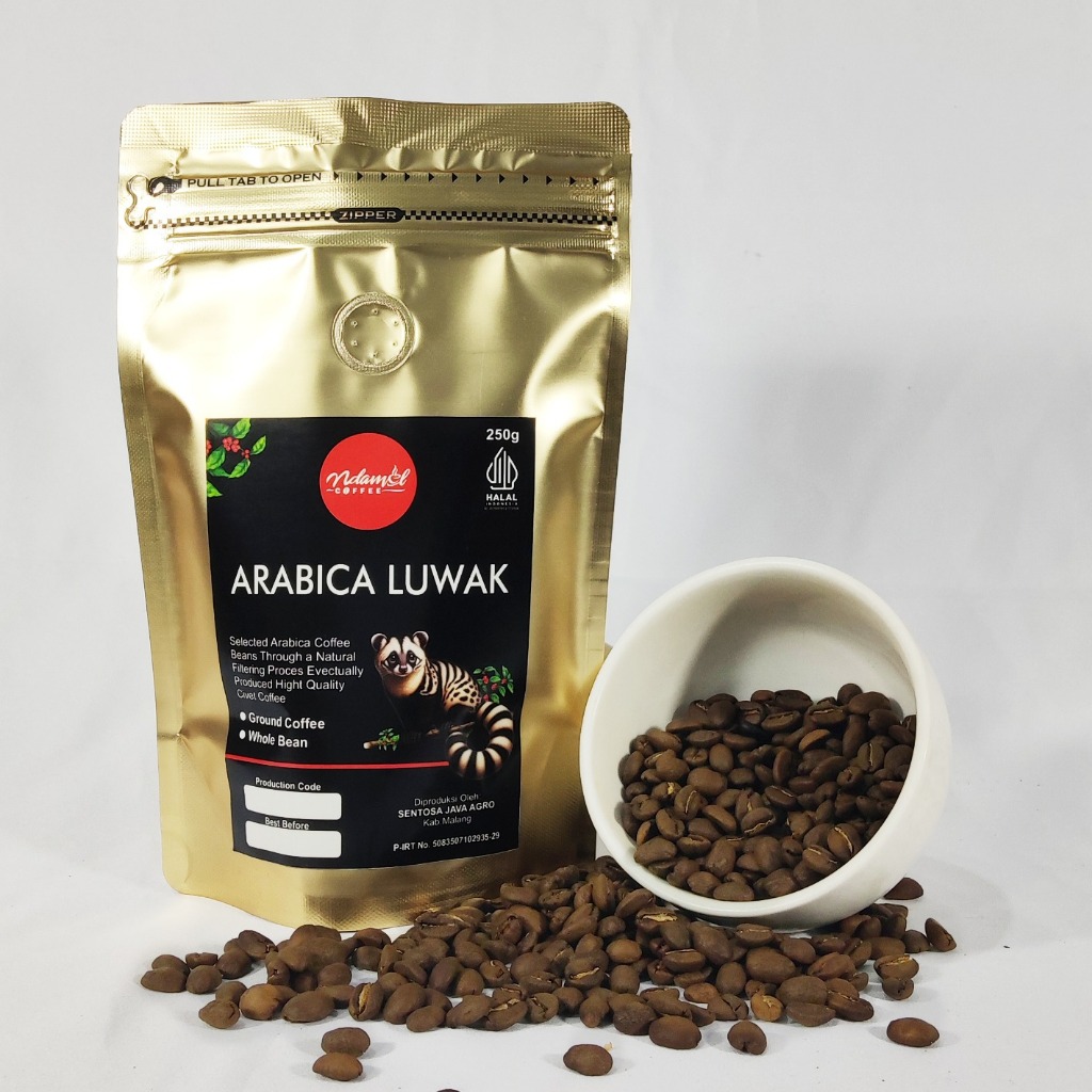 コーヒー Kopi Luwak Cikole Roasted Bean 250g Jual Biji Kopi Luwak Arabika Asli 250g – Whole Bean Premium