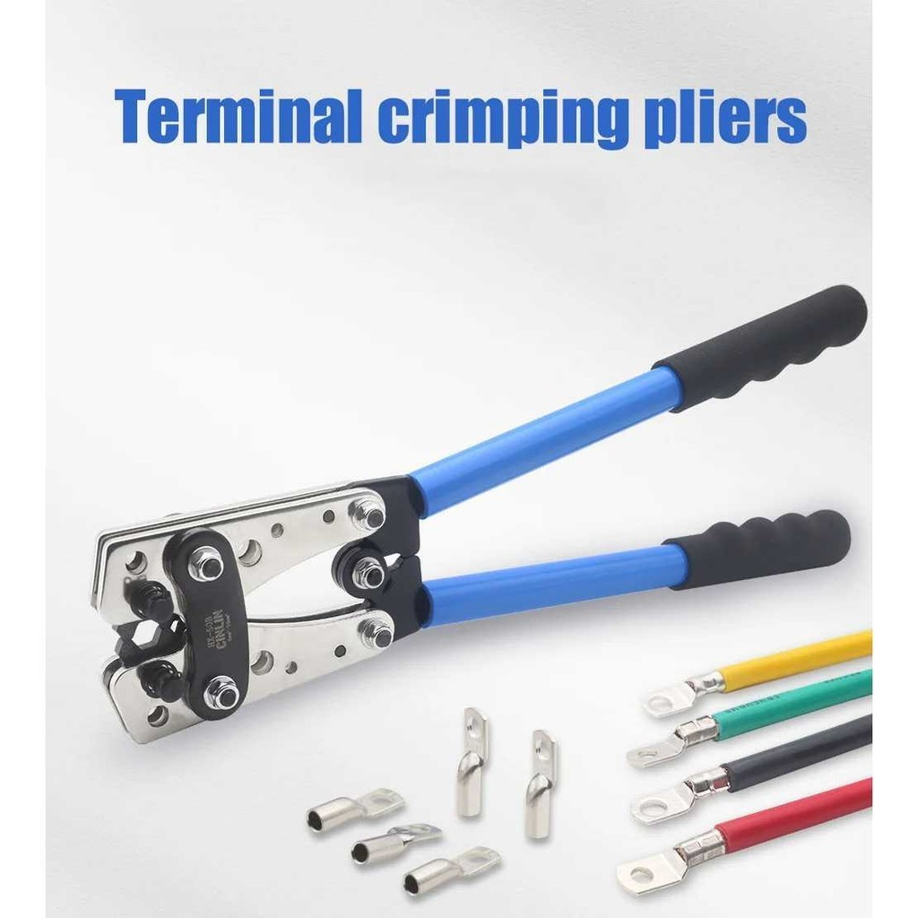 Jual CINLIN Tang Crimping Wire Cable Bare Terminal Pliers 9-0 AWG 6 ...
