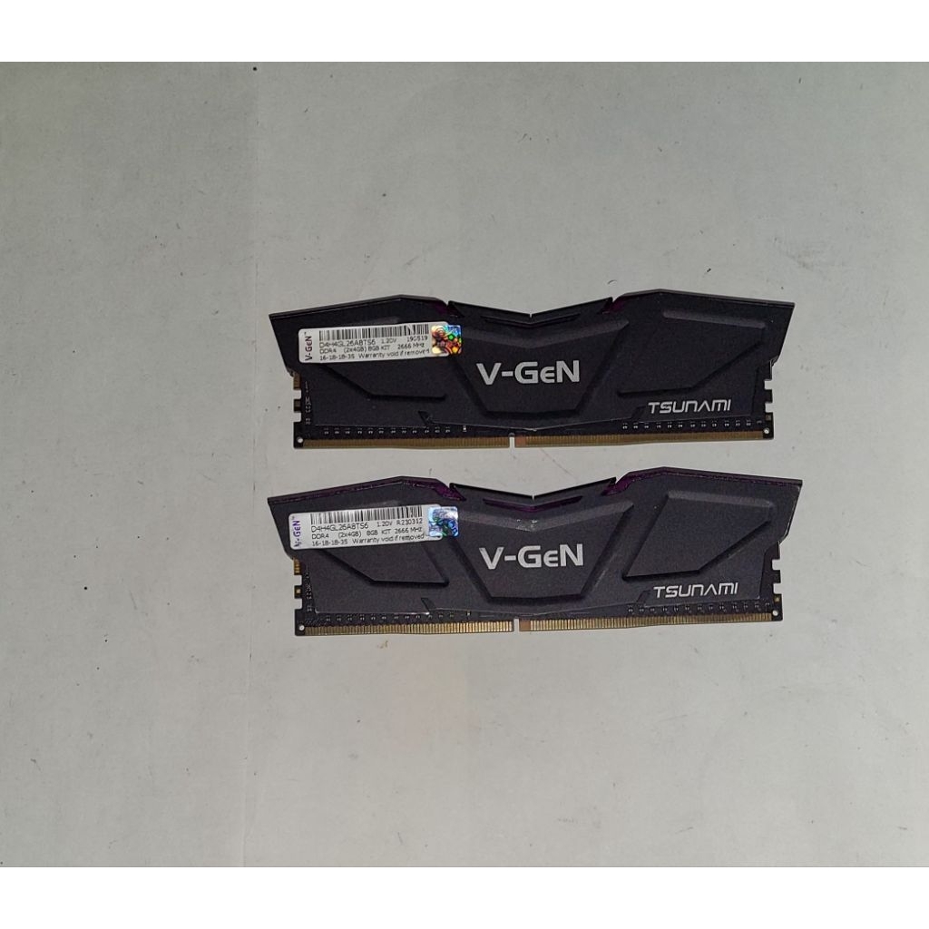 Jual ram vgen tsunami 8gb (2x4gb)kit ddr4 2666Mhz | Shopee Indonesia