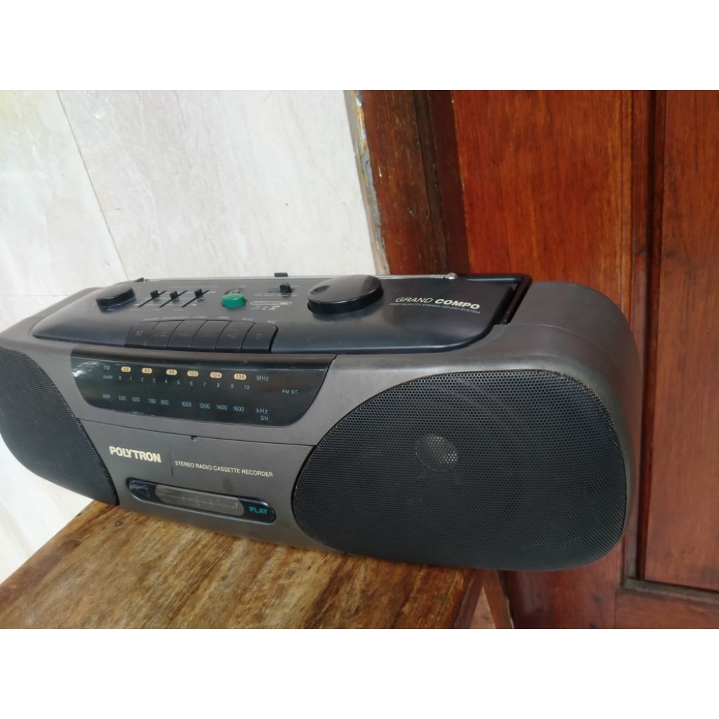 Jual radio polytron grand compo mini type GC 200K hitam original bawaan ...