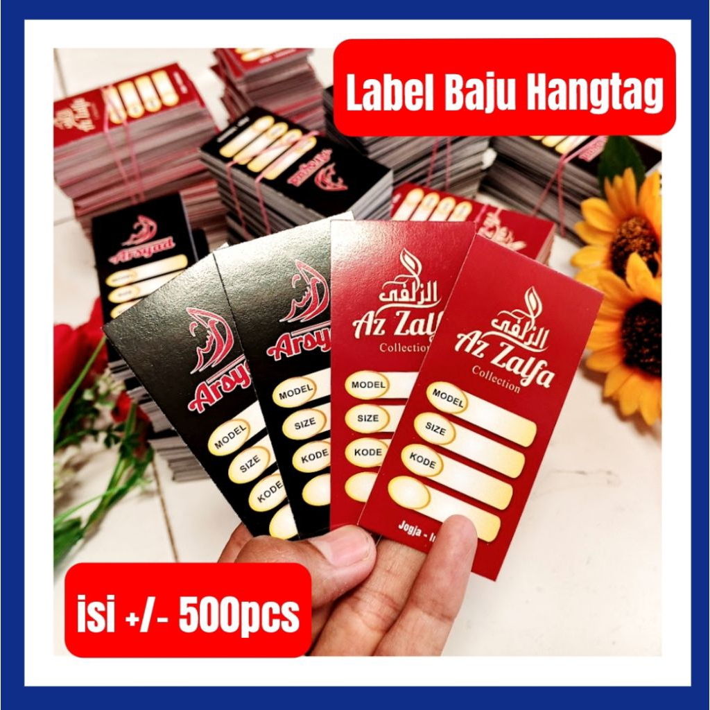Jual Cetak Hangtag Custom Label Baju kertas Handtag | Shopee Indonesia